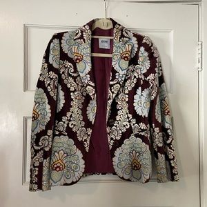 Moschino Paisley Velvet Blazer